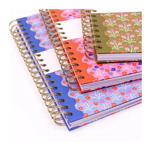 Spirálfüzet, B5, vonalas, 100 lap, PUKKA PAD "Floral Project Book", vegyes minta