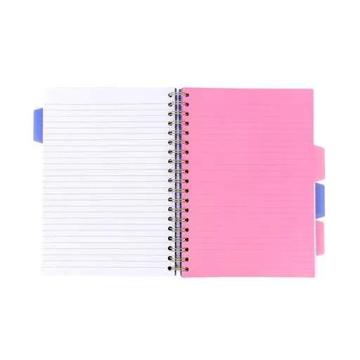 Spirálfüzet, B5, vonalas, 100 lap, PUKKA PAD "Floral Project Book", vegyes minta