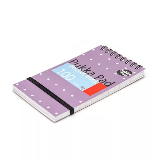 Jegyzetfüzet, A7, spirálozott, vonalas, 50 lap, PUKKA PAD "Metallic Pocket Book", vegyes színek