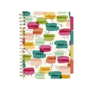   Spirálfüzet, B5, vonalas, 100 lap, PUKKA PAD "Colour Wash Project Book", vegyes minta