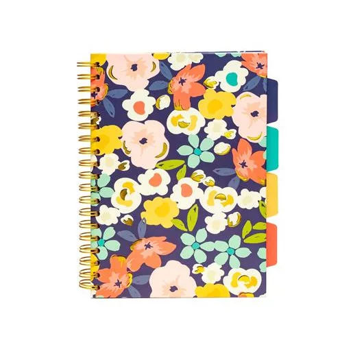 Spirálfüzet, B5, vonalas, 100 lap, PUKKA PAD "Floral Love Project Book", vegyes minta