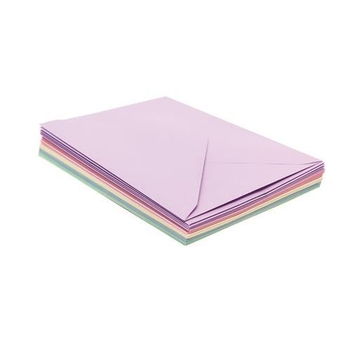 Boríték, C5, enyvezett, PUKKA PAD " Pastel", vegyes színek