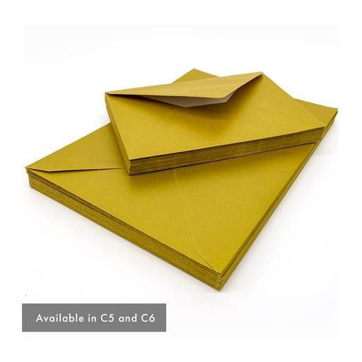 Boríték, C6, szilikonos, PUKKA PAD "Gold", arany