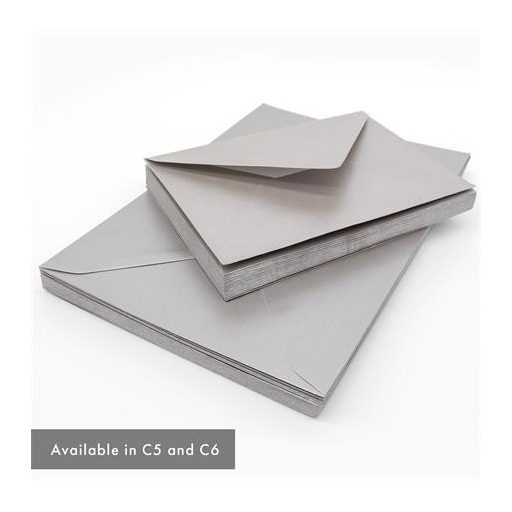 Boríték, C6, szilikonos, PUKKA PAD "Silver", ezüst