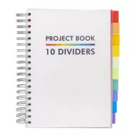   Spirálfüzet, B5, vonalas, 200 lap, PUKKA PADS "White Project Book", fehér