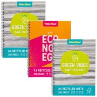   Spirálfüzet, A4+, vonalas, 100 lap, PUKKA PAD "Planet Jotta", vegyes szín