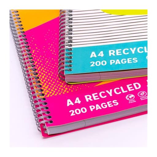 Spirálfüzet, A4+, vonalas, 100 lap, PUKKA PAD "Planet Jotta", vegyes szín