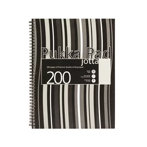 Spirálfüzet, A4+, vonalas, 100 lap, PUKKA PAD "Stripe Jotta"