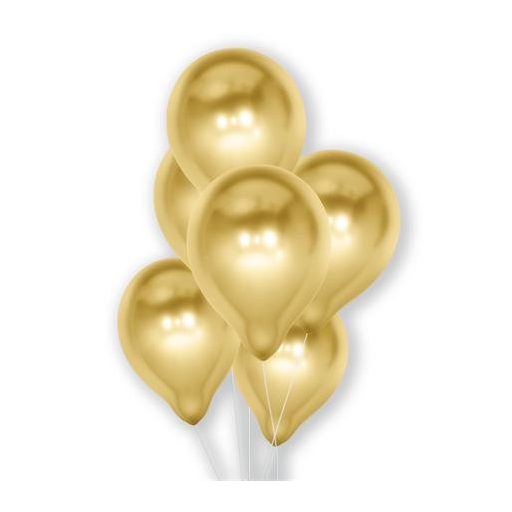 Léggömb, 30 cm, PUKKA PAD, metál arany