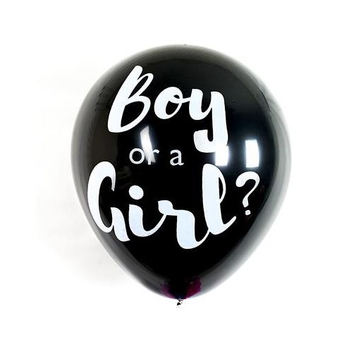 Léggömb, 91 cm, PUKKA PAD "Boy or a Girl", konfettivel