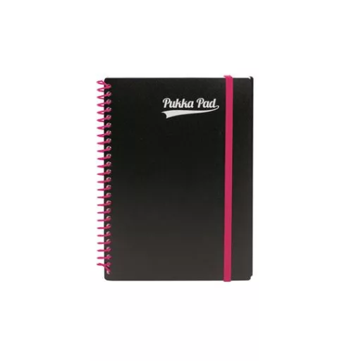 Spirálfüzet, A5, vonalas, 100 lap, PUKKA PAD, "Neon notepad"