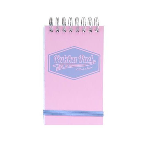 Jegyzetfüzet, A7, vonalas, 50 lap, PUKKA PAD "Pastel", vegyes színek