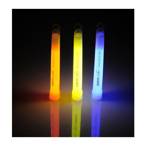 Sötétben világító rúd, 15x1,5 cm, műanyag, neon szín