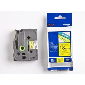   Feliratozógép szalag, 18 mm x 8 m, BROTHER, "TZe-641" sárga-fekete
