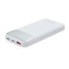 Hordozható akkumulátor, beépített kábellel, 10000mAh, RIVACASE "VA2211", fehér