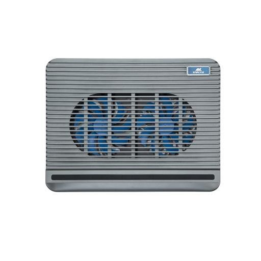 Notebook állvány, hűtőventilátorral, 15,6", RIVACASE "5555", ezüst