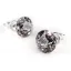 Fülbevaló, fekete csipke mintás SWAROVSKI® kristállyal, 8mm, ART CRYSTELLA®