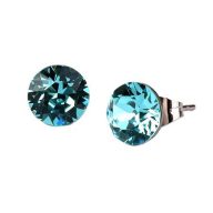   Fülbevaló, light türkíz SWAROVSKI® kristállyal, 8 mm, ART CRYSTELLA®