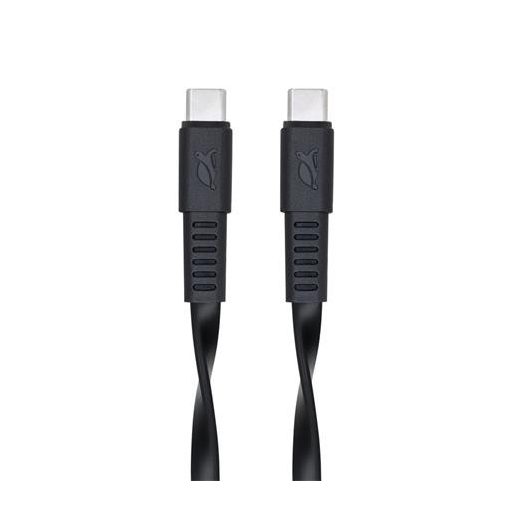 USB kábel, USB-C - USB-C, 1,2 m, RIVACASE "PS6005", fekete