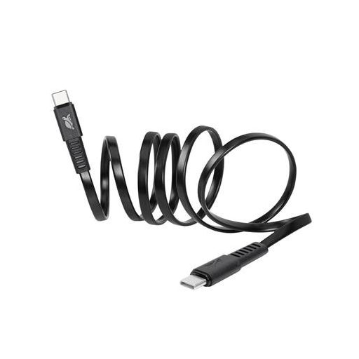 USB kábel, USB-C - USB-C, 1,2 m, RIVACASE "PS6005", fekete