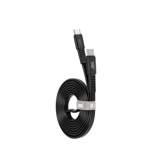 USB kábel, USB-C - USB-C, 1,2 m, RIVACASE "PS6005", fekete