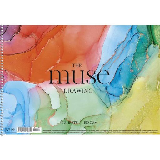 Vázlatfüzet, spirál, A4, 150 g, 30 lap, SHKOLYARYK "Drawing Muse"