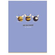   Füzet, tűzött, A4, vonalas, 40 lap, SHKOLYARYK, "Bee different", vegyes