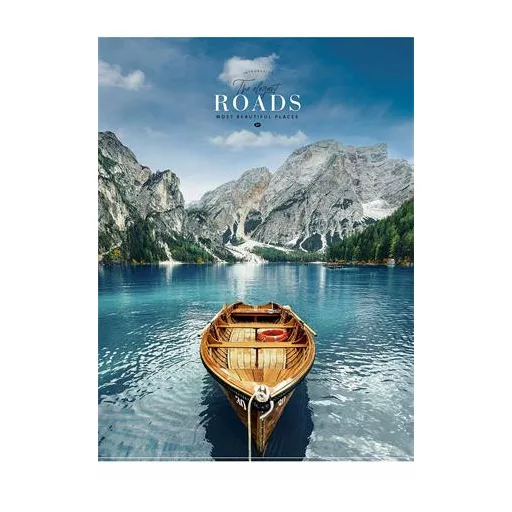 Füzet, tűzött, A4, kockás, 40 lap, SHKOLYARYK "The Elegant Roads", vegyes