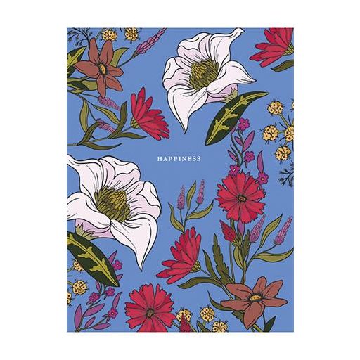 Füzet, tűzött, A5, vonalas, 80 lap, SHKOLYARYK "Happiness", vegyes