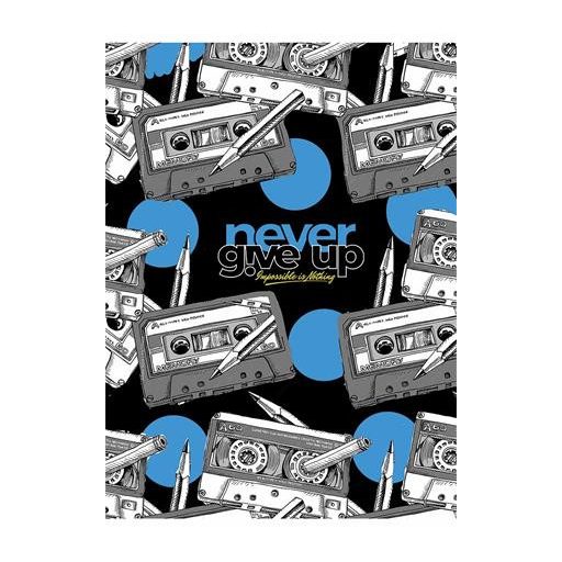 Füzet, tűzött, A5, vonalas, 80 lap, SHKOLYARYK "Never give up", vegyes