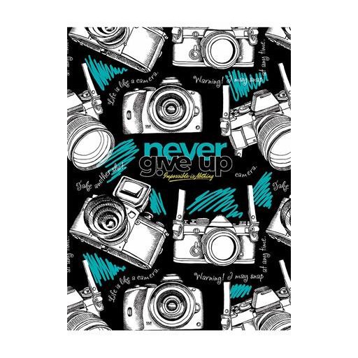 Füzet, tűzött, A5, vonalas, 80 lap, SHKOLYARYK "Never give up", vegyes