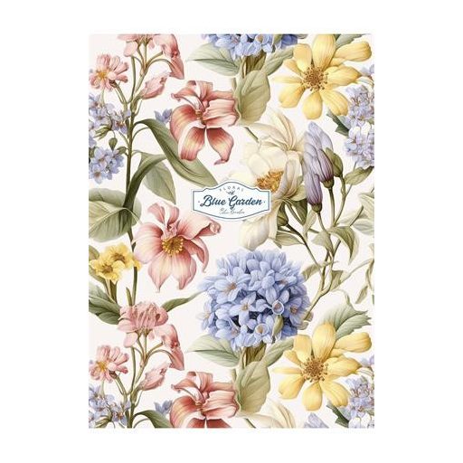 Füzet, tűzött, A4, vonalas, 80 lap, SHKOLYARYK "Flowers and plants", vegyes