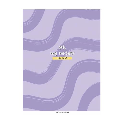 Füzet, tűzött, A5, vonalas, 80 lap, SHKOLYARYK "Oh my notes", vegyes