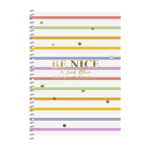 Spirálfüzet, A5, kockás, 80 lap, SHKOLYARYK, színes minták, vegyes