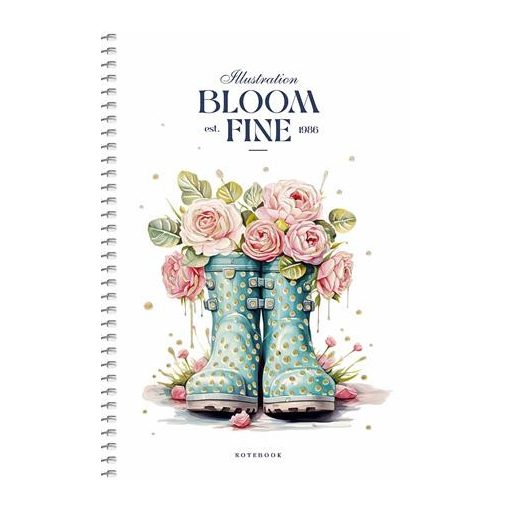 Spirálfüzet, A5, kockás, 80 lap, SHKOLYARYK, "Made with love", vegyes