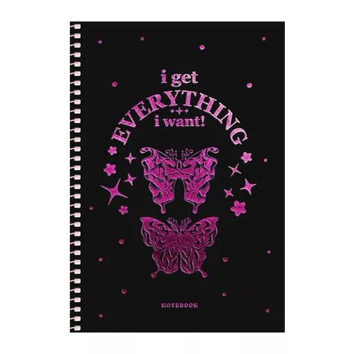 Spirálfüzet, A5, kockás, 80 lap, SHKOLYARYK "Notebook", vegyes
