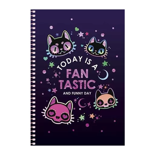 Spirálfüzet, A5, kockás, 80 lap, SHKOLYARYK "Notebook", vegyes