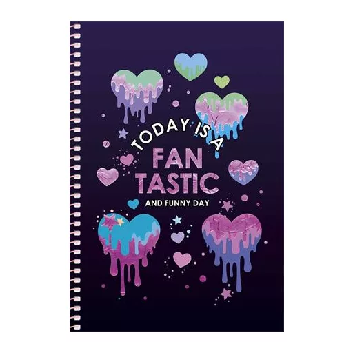 Spirálfüzet, A5, kockás, 80 lap, SHKOLYARYK "Notebook", vegyes