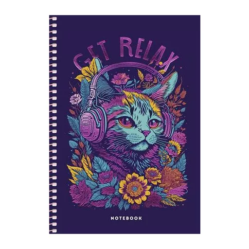 Spirálfüzet, A5, kockás, 80 lap, SHKOLYARYK "Notebook", vegyes