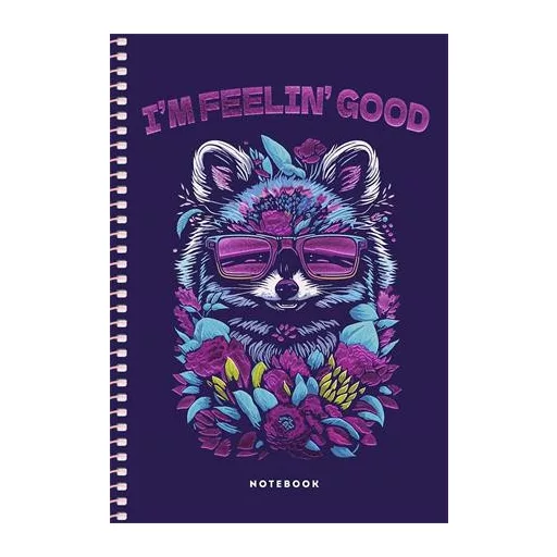 Spirálfüzet, A5, kockás, 80 lap, SHKOLYARYK "Notebook", vegyes
