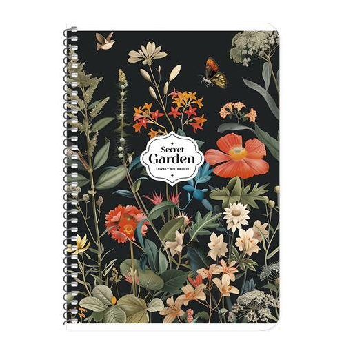 Spirálfüzet, A5, kockás, 80 lap, SHKOLYARYK, vegyes