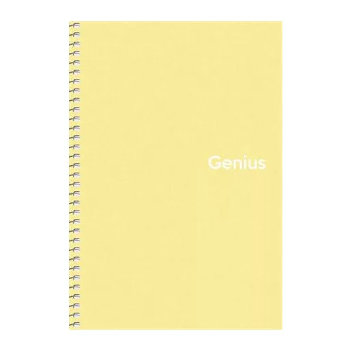 Spirálfüzet, A5, kockás, 80 lap, PP borító, SHKOLYARYK "Genius Pastel", vegyes