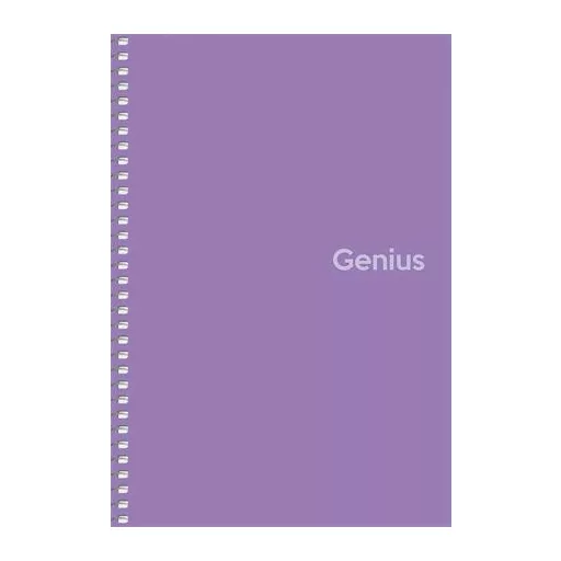 Spirálfüzet, A5, kockás, 80 lap, PP borító, SHKOLYARYK "Genius", vegyes
