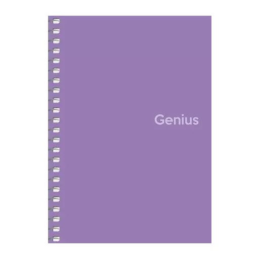Spirálfüzet, A6, kockás, 80 lap, PP borító, SHKOLYARYK "Genius", vegyes