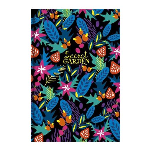 Jegyzetfüzet, A5, vonalas, 80 lap, SHKOLYARYK "Secret Garden", vegyes