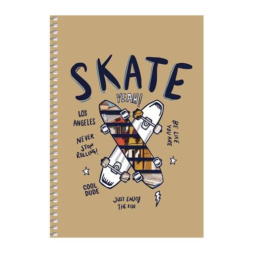 Spirálfüzet, A5, kockás, 96 lap, SHKOLYARYK "Student", vegyes