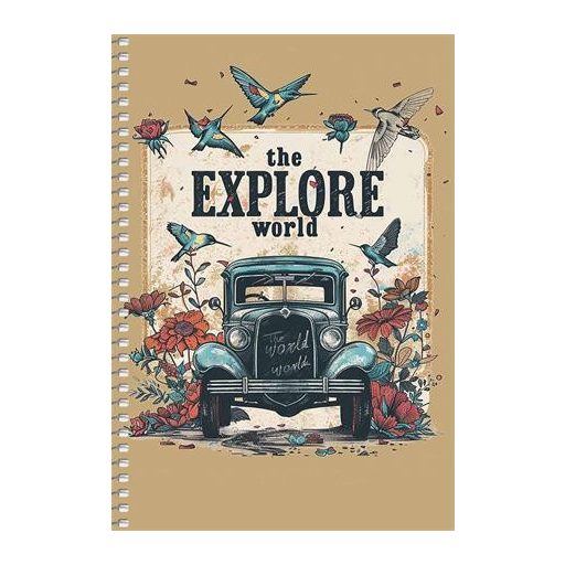 Spirálfüzet, A5, sima, 96 lap, SHKOLYARYK "Racing Competition", vegyes