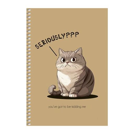 Spirálfüzet, A5, sima, 96 lap, SHKOLYARYK, állatok, vegyes