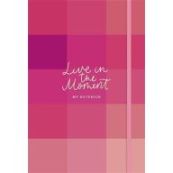   Jegyzetfüzet, A5, vonalas, sima, pontrácsos, 96 lap, keményfedeles, SHKOLYARYK "Live in the moment", vegyes minta