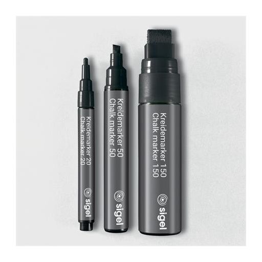 Folyékony krétamarker, vágott hegy, 1-5 mm SIGEL, fekete